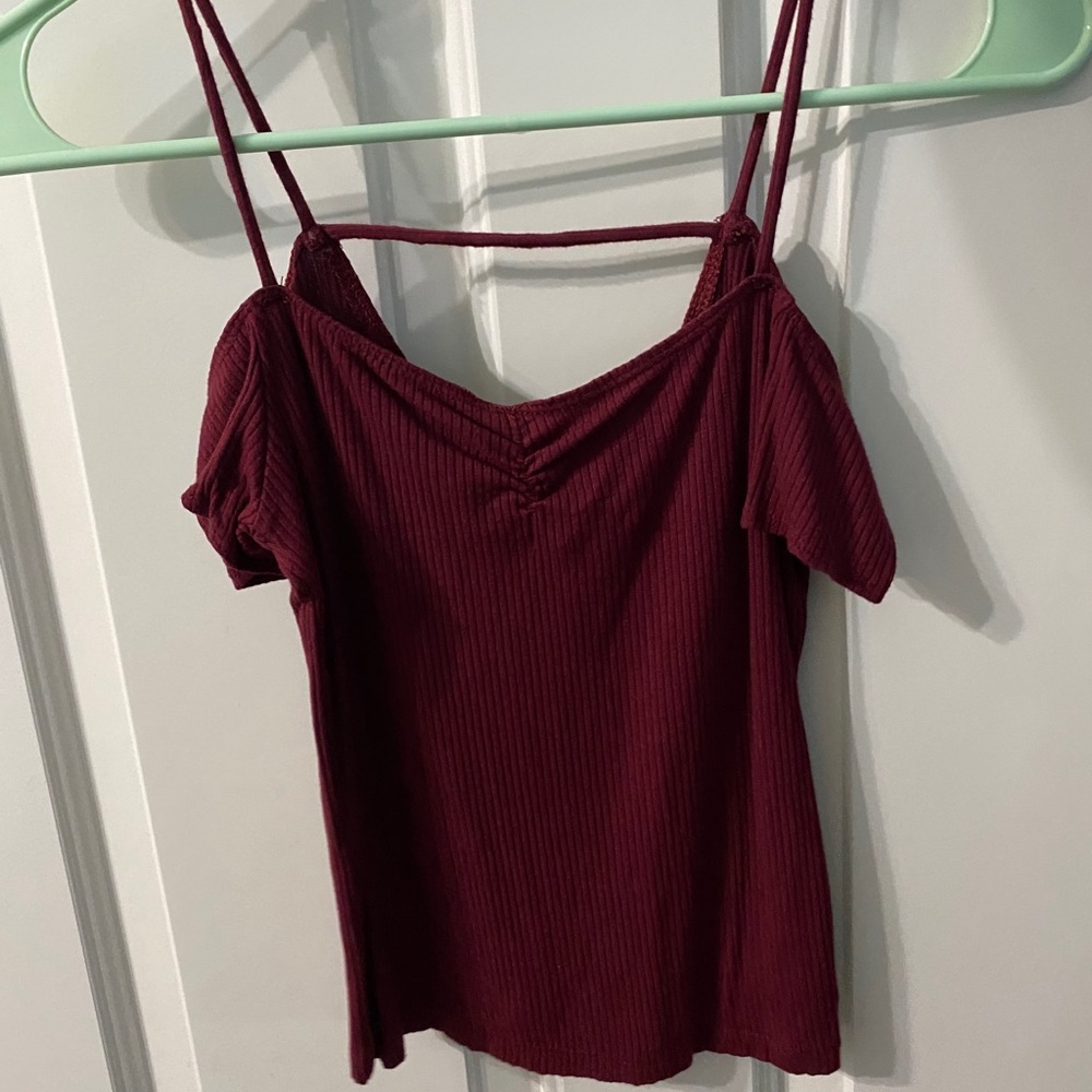 Maroon Tank top with additional straps